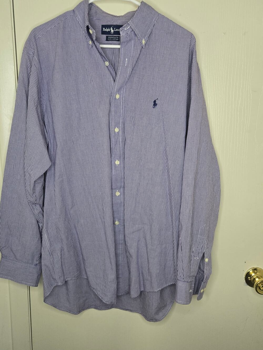 Men's Ralph Lauren 16 34/35 100% Cotton‎ Pony Logo Dress Shirt